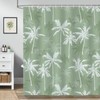 Bonhause Tropical Palm Tree Shower Curtain 72 x 72 Inch