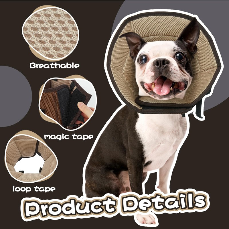 Dog Cone Collar After Surgery, Adjustable Soft Recovery Cone for