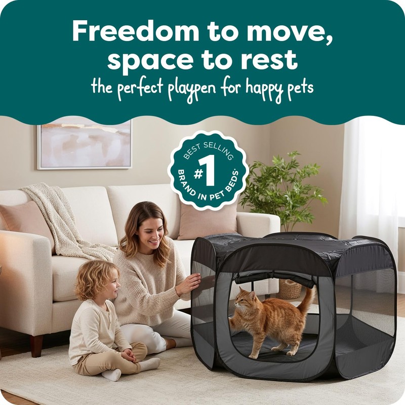 FurHaven Portable Pet Playpen for Dogs & Cats, Extra Large