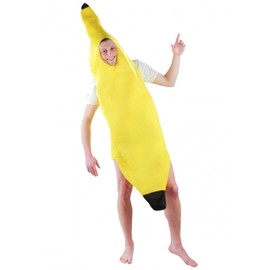 Funny Banana Costume for Adults Fancy Dress Costumes Men Banana Banana Suit Fancy Dress Banana Fruit Suit Bodysuit Carnival Costumes Size S