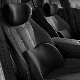 DUXZJEVS Car Neck Pillow for Toyota Camry, Headrest Pillows Lumbar Support Breathable Comfortable Removable with Adjustable Strap Accessories,B