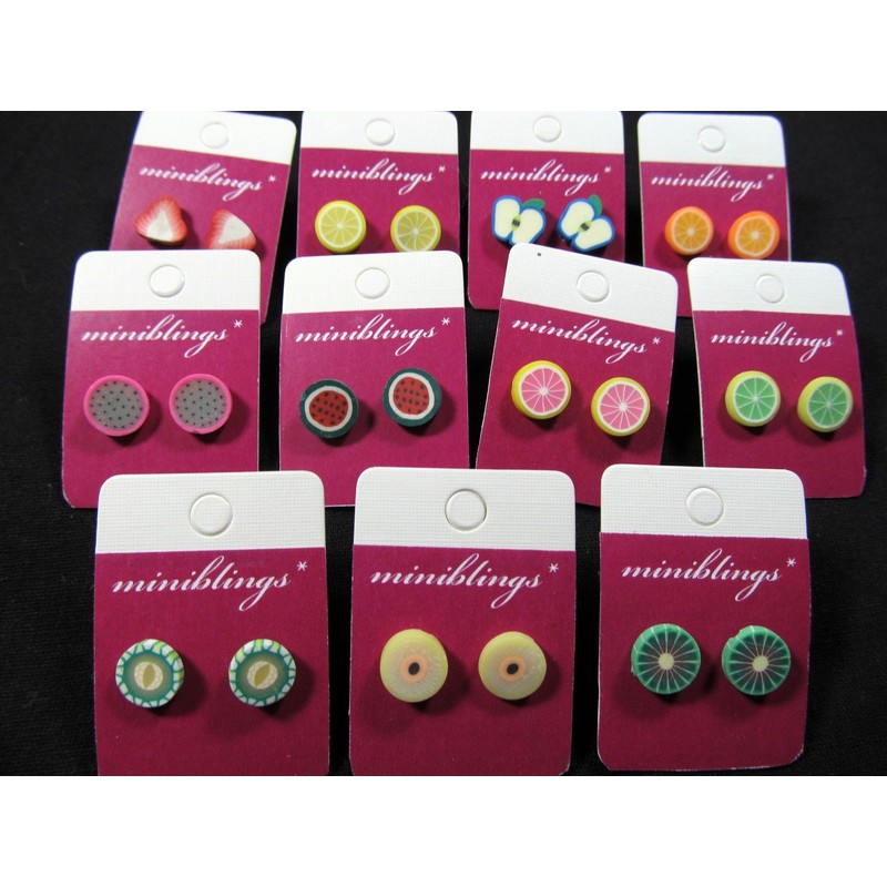 Miniblings Earrings Round Orange Fruit Fruit Oranges Plug Stud Earring