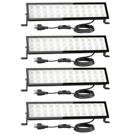 Onforu 4Pack LED Shop Lights,100W 14000lm Plug in Ultra Bright LED Work Lights,6500K Daylight White Garage Light,IP66 Waterproof Lighting for Garage Warehouses Workshop