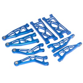 Suspension Arms Compatible with Arrma 1/18 Upgrade Granite Grom Mega 380 Brushed 4X4 Monster Truck ARA2102 Rc Car Aluminum Alloy Front Rear Upper Lower Parts(Dark Blue)