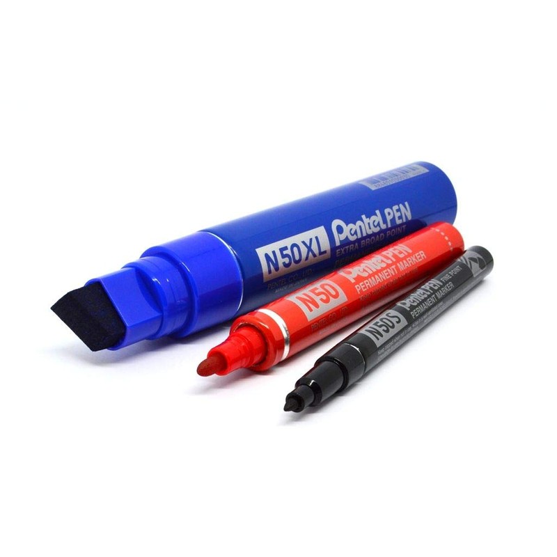 Pentel N50 AE Aluminium Casing (Pack of 12) Black
