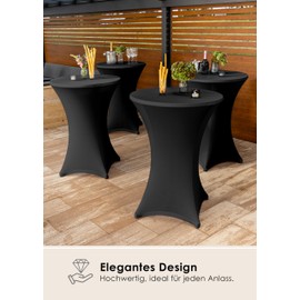 Gräfenstayn® Diana High Table Cover Various Colours and Sizes for a Table Diameter of 60 cm Diameter 70 cm Diameter 80 cm with Öko-Tex Standard 100 Seal Tested Confidence 30435, Ø 70
