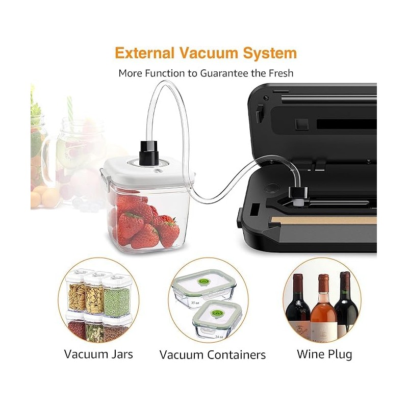 MegaWise Vacuum Sealer Machine | 2023 New Version| 80kPa Suction