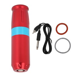 Tattoo Pen Machine RCA Interface Slip Proof Handle Shader Liner Alloy Tattoo Pen for Salon Red Blue