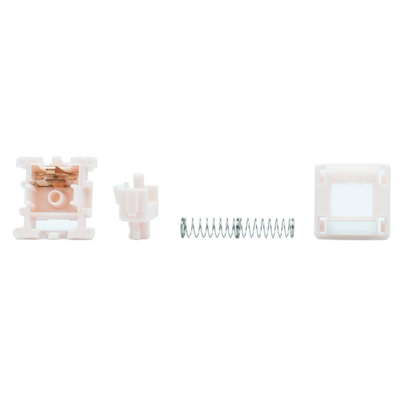 GATERON スムージーシリーズ キーボードスイッチ リニアタクタイルサイレントRGB LED 5ピン 工場出荷時潤滑フルPOMキースイッチ MXメカニカルキーボード(110、ストロベリー)用