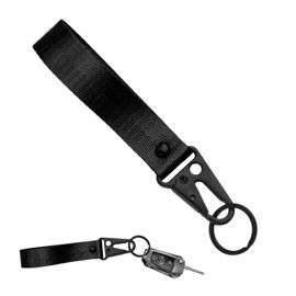 Figpade Fabric Metal Car Key Chain,Eagle Beak Car Keychain with O-Ring Anti-Dropout Design,Universal Keychain for Cars Key (Black)