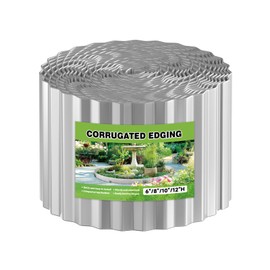 Gardenaire Corrugated Metal Garden Edging, 6"×50Ft Landscape Edging Border,Flexible Garden Edging Border for Perfect DIY Flower Beds,Lawn and Landscaping Borders