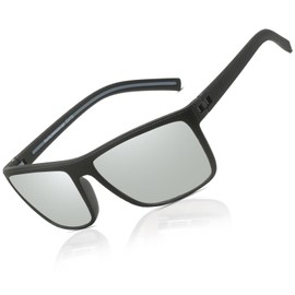 Perfectmiaoxuan Polarised Sunglasses Men Women for Driving Cycling Fishing Summer Travel Holiday Lightweight TR90 Retro Rectangular Aviator Glasses UV Protection, silver