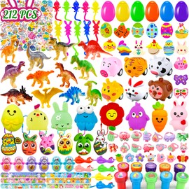 uscan 212 Pcs Easter Egg Fillers for Kids Small Toy for Girls Boys Kids Easter Egg Filled Easter Party Favors Easter Basket Stuffers Easter Basket Goodie Bag Stuffers