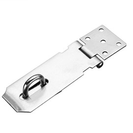 Stainless Steel Padlock Hasp, Tiberham Heavy Duty Hasp and Staple with Screws, Door Clasp Gate Lock Shed Latch Padlock Staple for Door Window Cabinet Pet Cage Crate Fitting Accessories (Large)