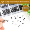 Zmbroll 1500Pcs Tiny Micro Repair Screw Metric M1/M1.2/M1.4/M1.6/M1.7 Black Carbon