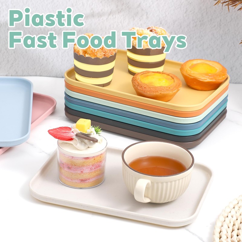 20 Pcs Plastic Art Trays, 10 Colors Stackable Activity Crafts