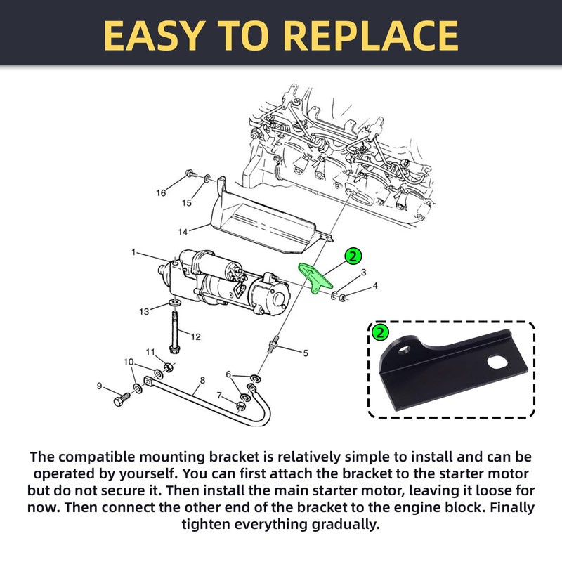 23502557 Starter Bracket, Starter Mounting Bracket, for GM and 6.2