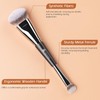 TEOYALL Dual-Ended Foundation Under Eye Concealer Brush, Sloped Angled Contour