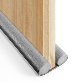 Under Door Draft Blocker Black Door Draft Stopper 36" Noise Reducer Breeze Light Cold Air Guard Sound Proof Door Sweep Weather Stripping Door Bottom Seal Insulation Strip Gap Filler (Black, 36)