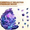 Jigfoxy Crystal Wooden Jigsaw Puzzles for Adults,245pcs Unique Animal Shape