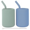 WeeSprout Silicone Baby Cups With Straws and Lids, 4 &