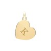 EDS Jewels Beautiful 9ct Gold Heart Letter Initial Ladies Pendant