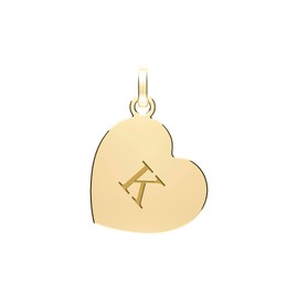 EDS Jewels Beautiful 9ct Gold Heart Letter Initial Ladies Pendant WJS35314LTK, Metal, No Gemstone