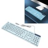 Gaming Keyboard USB Round 104 Keycaps Backlit Ergonomic Fodable Feet