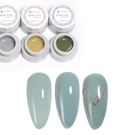 SHEER COLOR GEL "Nature" Dull Dull Sheer Earth Color Natural Sheer Slightly Coloring Gel Nail Gel Art Gel Nail Supplies Nail Gel Nail Art Popular Self Gel Nail (SHEER