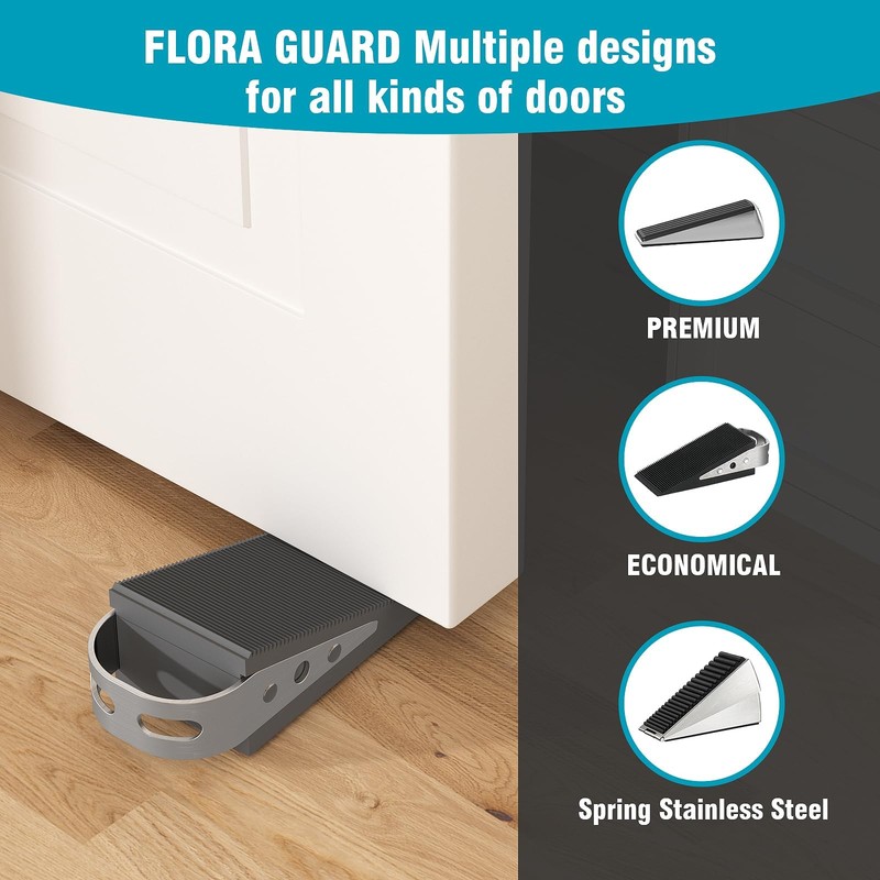 FLORA GUARD 2 Pack Door Wedge Rubber - Heavy Duty