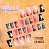 Duck Nails Press On with Junk Nail Charms | Black
