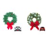 Car Christmas Wreath Decoration with Lights Suitable for Truck SUVs
