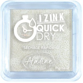 Aladine 19547 Izink Quick Dry Ink Pad, White, 5 x 5 cm