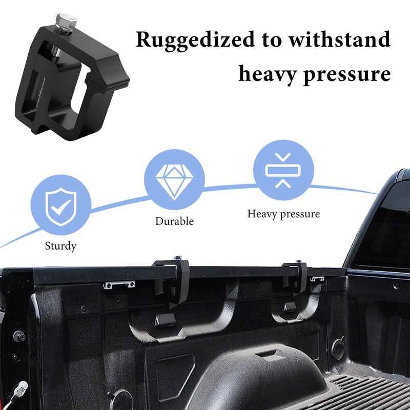 ZNDAW 4PCS Camper Shell Clamps, Heavy Duty Truck Cap Mounting