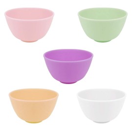 BILLIOTEAM 10 PCS Multi colorful Silicone Mixing Bowl,Reusable Prep and Serve Bowls Condiment Bowls Facial Mask Bowl for Skincare,DIY Craft,Resin,Acrylic Painting