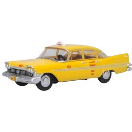 Oxford Diecast 87PS59002 Plymouth Savoy Sedan 1959 Tanner Yellow Cab Co. HO Gauge