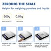 KitchenTour Digital Kitchen Scale - 500g/0.01g High Accuracy Precision Multif...