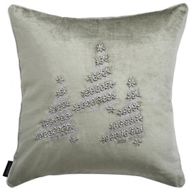 SAFAVIEH Home Collection Winter Tree Silver Beaded 18-inch Square Decorative Accent Insert Throw Pillow