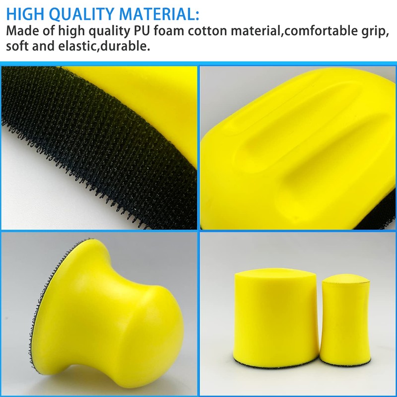 4Pcs Hook and Loop Hand Sanding Pad Block,Hand Sanding Pad