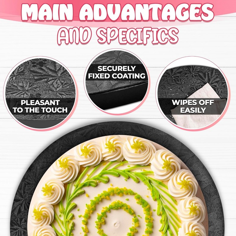 12 Inch Cake Drum - Black Round 12 Inch Cake