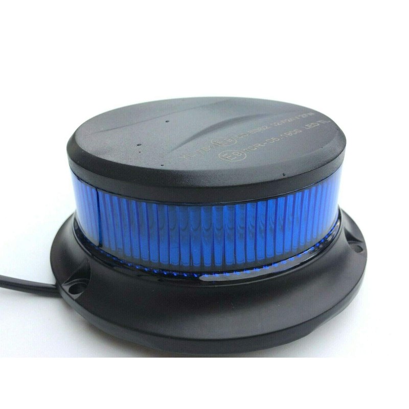 Blue LED Beacon Warning Light 18 LED with ECE R65