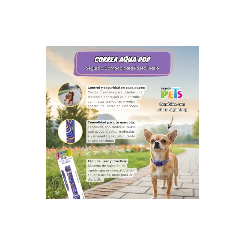Fancy Pets Collar Galería Aqua Pop Tamaño Extra Chico para