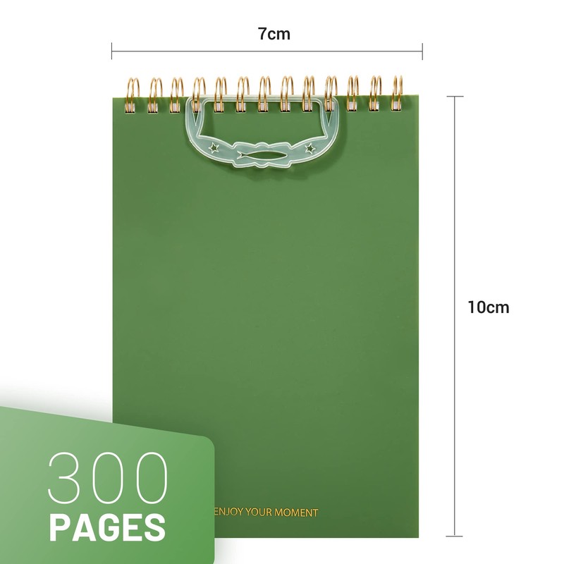 Yoment Top Spiral Notebook, Steno Pads College Ruled, 300 Pages