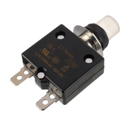 EPLZON 20A Manual Reset Pressure Switch Circuit Breaker 125/250V AC 50V DC Thermal Overload Protection with Quick Connect Terminals and Waterproof Keycaps (Pack of 2)