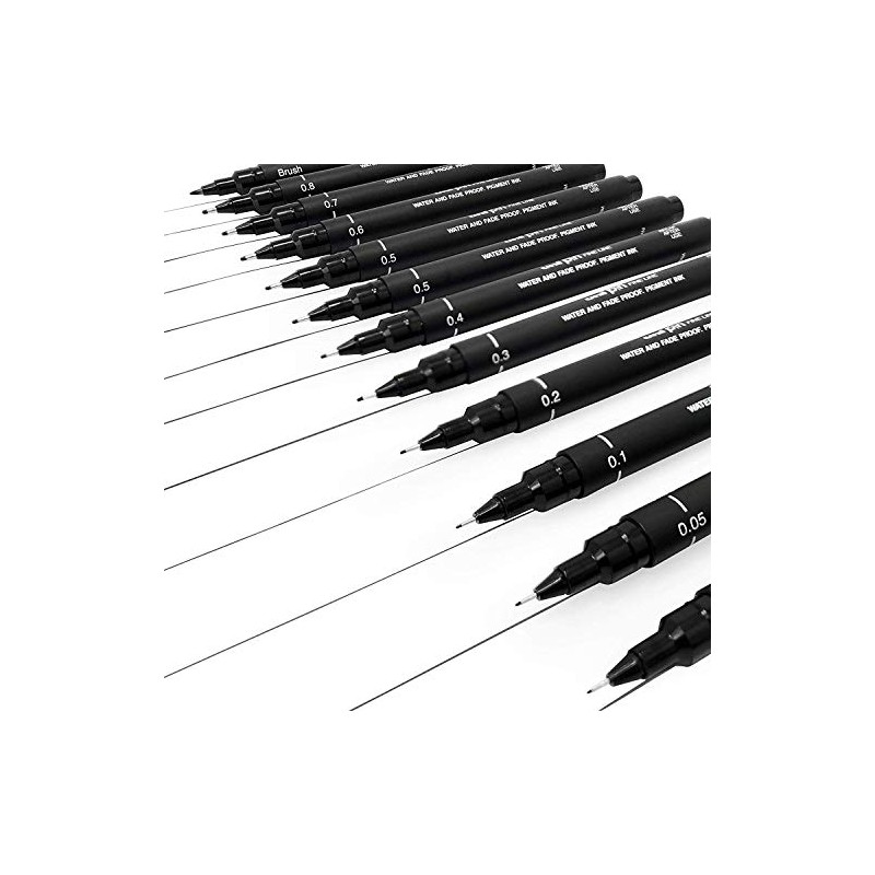 Uni Pin Fineliner Drawing Pen - Full Set of 11
