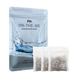 CUXFLS Portable Alkaline Water Filter Pouch for Your Bottle, Cup, Alkaline Water Filter System for Clean, High PH Water Alkalizer for Pure Drinking Water, Naturally Increases PH Levels （3 Pack)