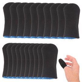 TEHAUX 10 Pairs Sweat Resistant Finger Covers Gaming Finger Sleeves for Enhanced Grip and Comfort Flexible Design for Gaming Enthusiasts