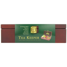 Ahmad Tea Keeper Wooden Box with 80-Count Assorted Tea Bags