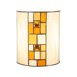 Dale Tiffany TW22194LED Sunrisa Vertical Tiffany Wall Sconce with an Antique Bronze Finish for Home Décor, Hallway, Foyer and Home Office