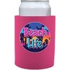 Beach Life Thick Foam Can Coolie (Pink, 1)